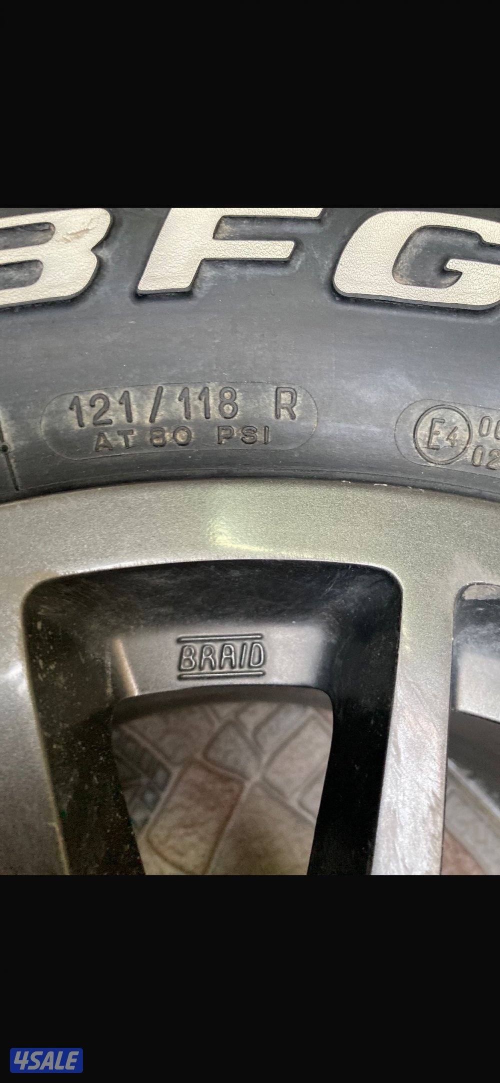 للبيع رنقات برايد حجم ١٧ مع توايرهم حجري شرط اصلي  والصامل يبشر بالخير6