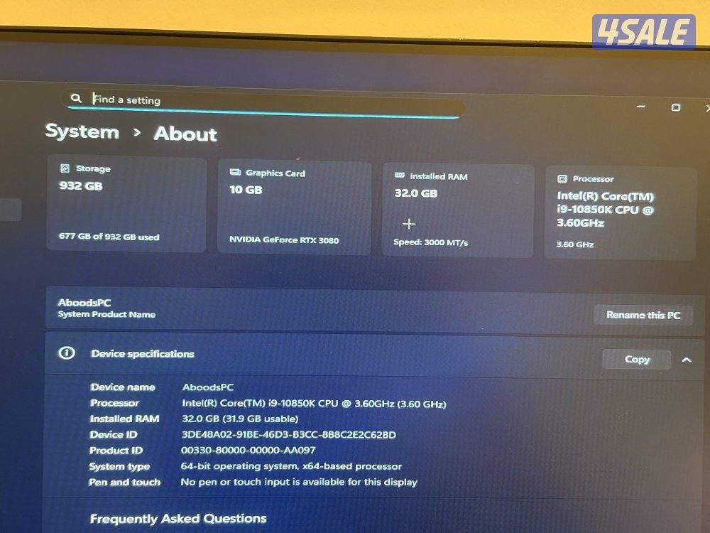 Pc for sale or trade for Surron 3080 + I9-10850k9