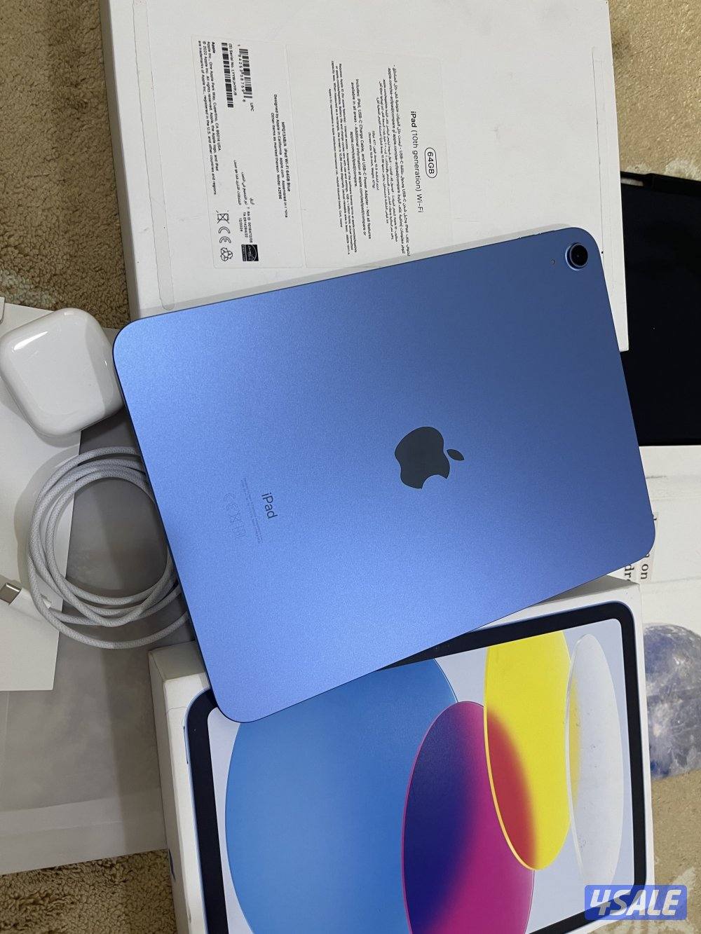 ايباد ابل 10 العاشر 10.9 انش 64 قيقا كفالة سنة الجهاز علب الفا ستور3