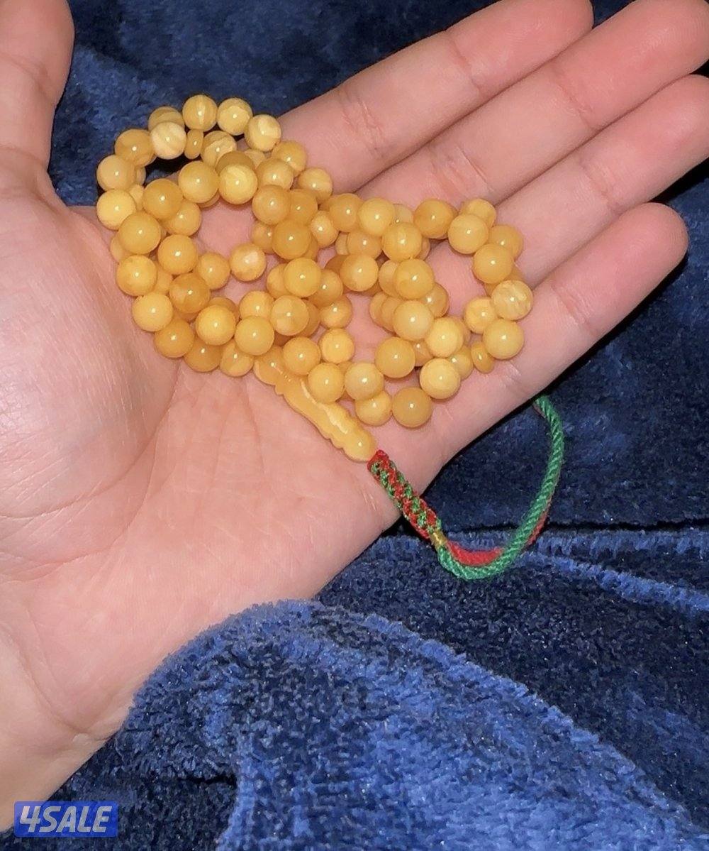 مسباح ٢٢ قرام ٩٩ خرزه خامه صاكه مع جبس شوي ٧.٥ مل0