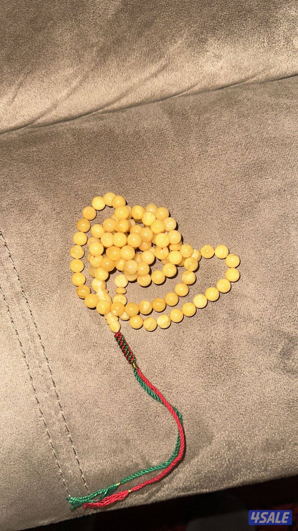 مسباح ٢٢ قرام ٩٩ خرزه خامه صاكه مع جبس شوي ٧.٥ مل1