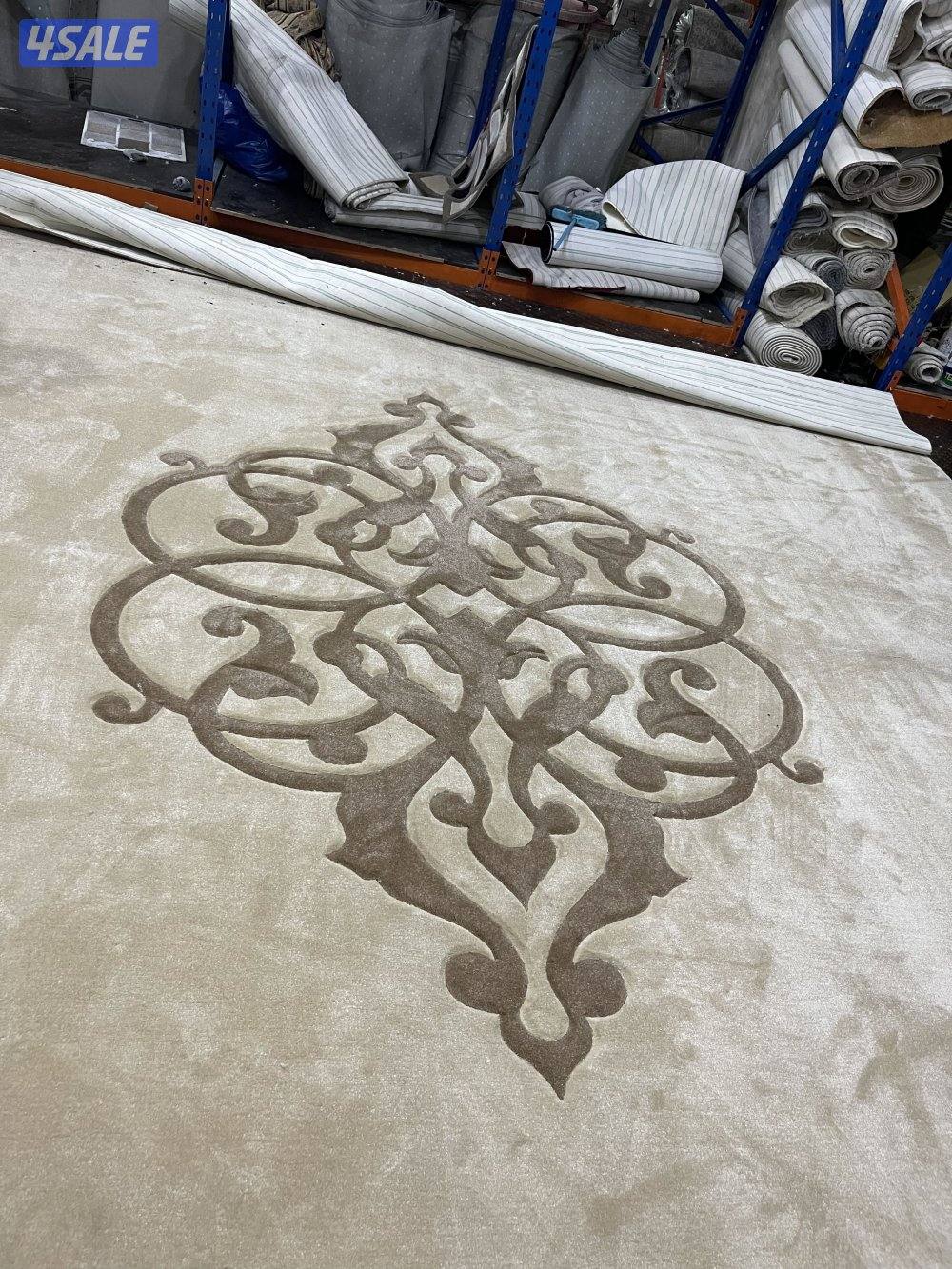 تركيب سجاد تركي حسب الطلب ساده ومعا نقشات حفر يدوي0