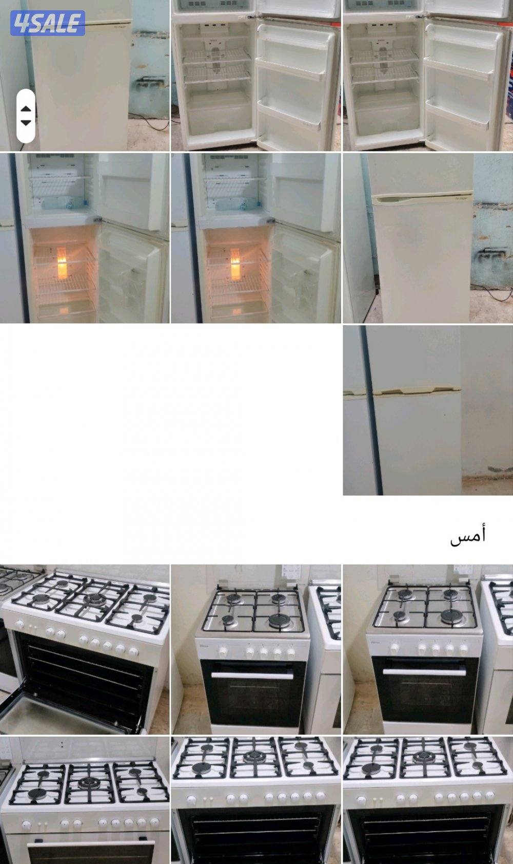 نبيع ثلاجات وطباخات وفريزرات بحاله ممتازه0