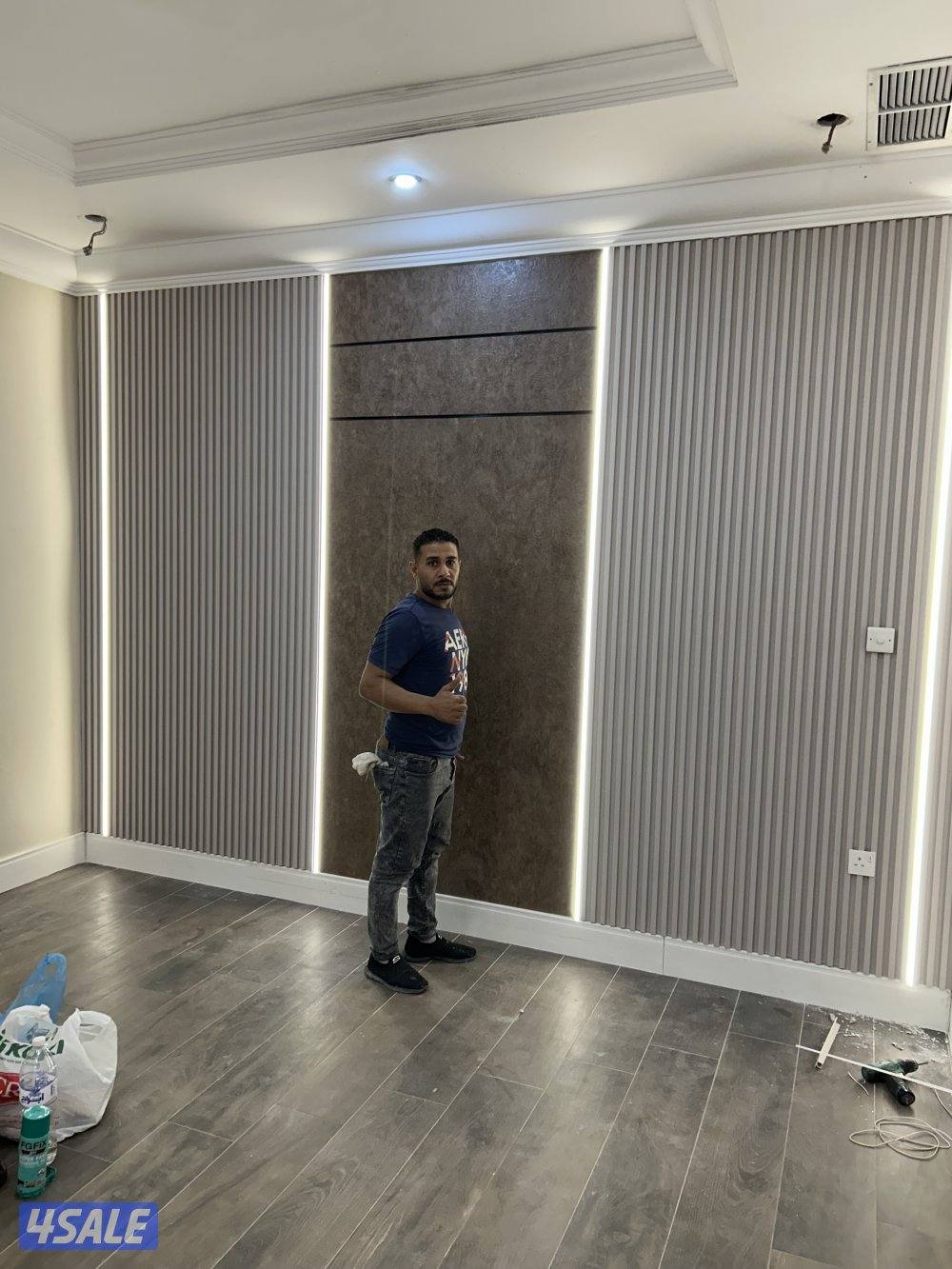 ديكورات ورق جدران بديل خشب بديل شيبورد تركيب باركيه صبغ اصباغ براويز👌9