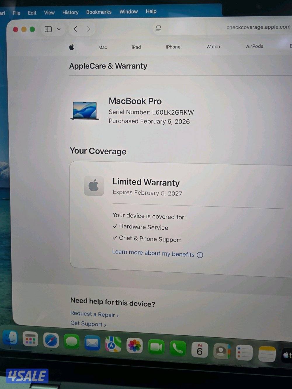 Macbook Pro M5 ram16gb ssd 512gb 2 cycle just box open 1 year warnty1