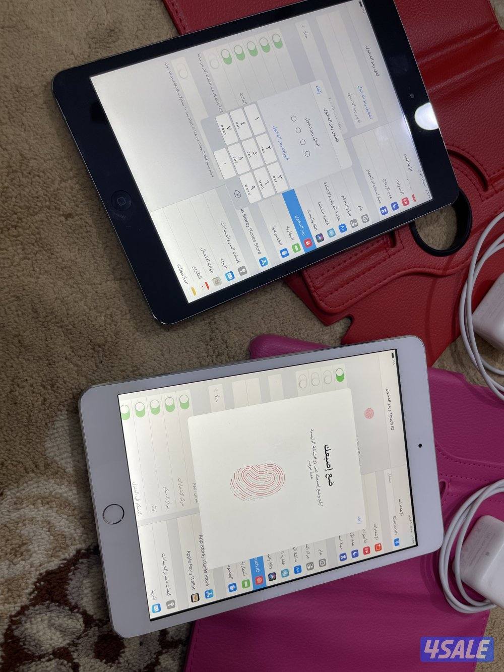 ايبادين ابل ميني 3و 2 نظاف وشغالين تمام 128 قيقا و64 قيقا مع كفرات3