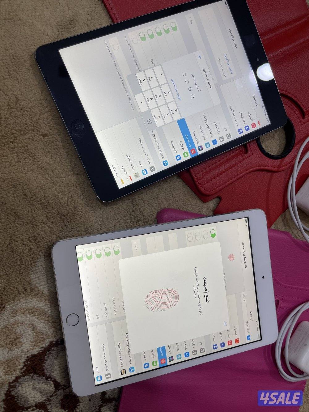 ايبادين ابل ميني 3و 2 نظاف وشغالين تمام 128 قيقا و64 قيقا مع كفرات6