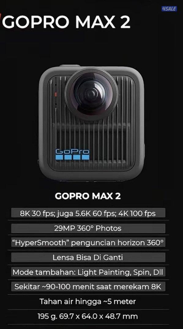 كاميرا اكشن جو برو 2ماكس GoPro 2MAXمستعملة خفيف جدا بدون كرتون5