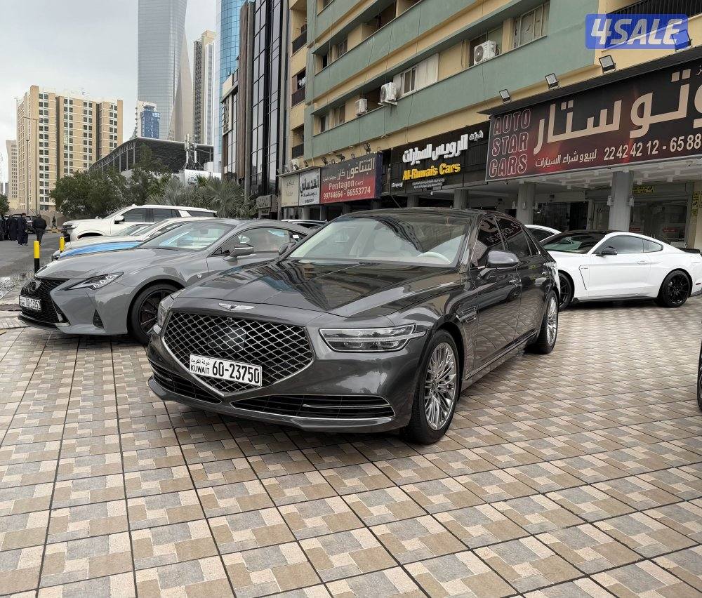 جنسيس G90 موديل 2021 عداد 62 الف وكالة كامل المواصفات تحت الكفالة0