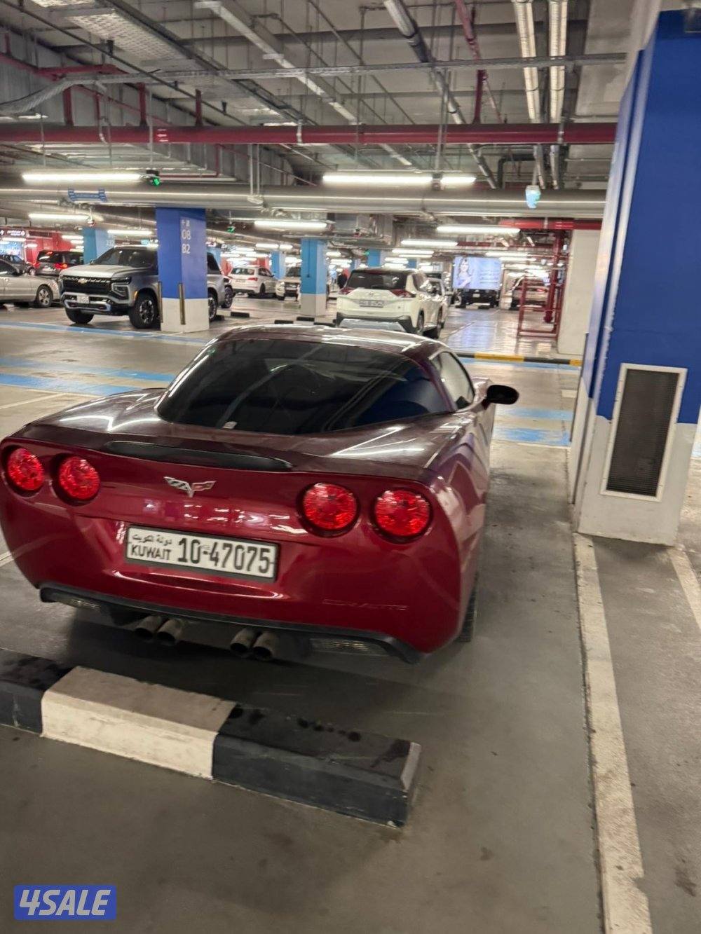 للبيع كورفت C6 موديل 2008 اللون عنابي ملكي داخل اسود بابيض مكينة LS34