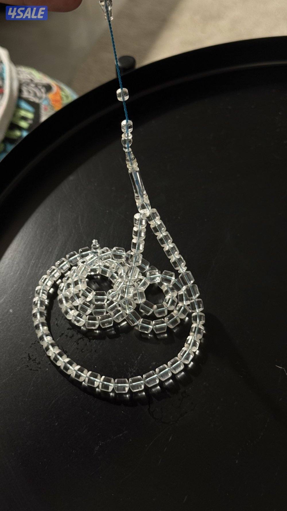 مسباحين كاست صندوقي ناعم 99 خرزه وكهرب شفاف ناعم  10 غرام2