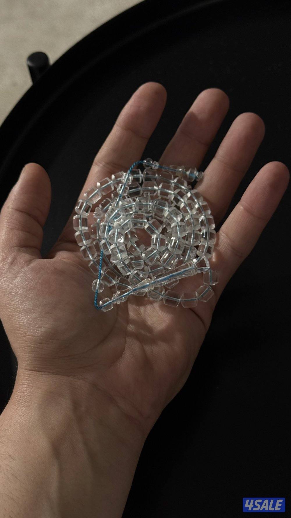 مسباحين كاست صندوقي ناعم 99 خرزه وكهرب شفاف ناعم  10 غرام3