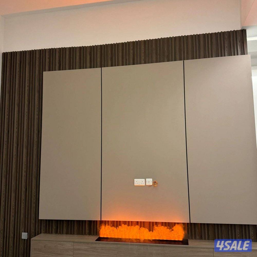 ديكورات خشب نجار شامل أبواب كبتات طوليت خلفية تلفزيون📺 بديل خشب شابرد11