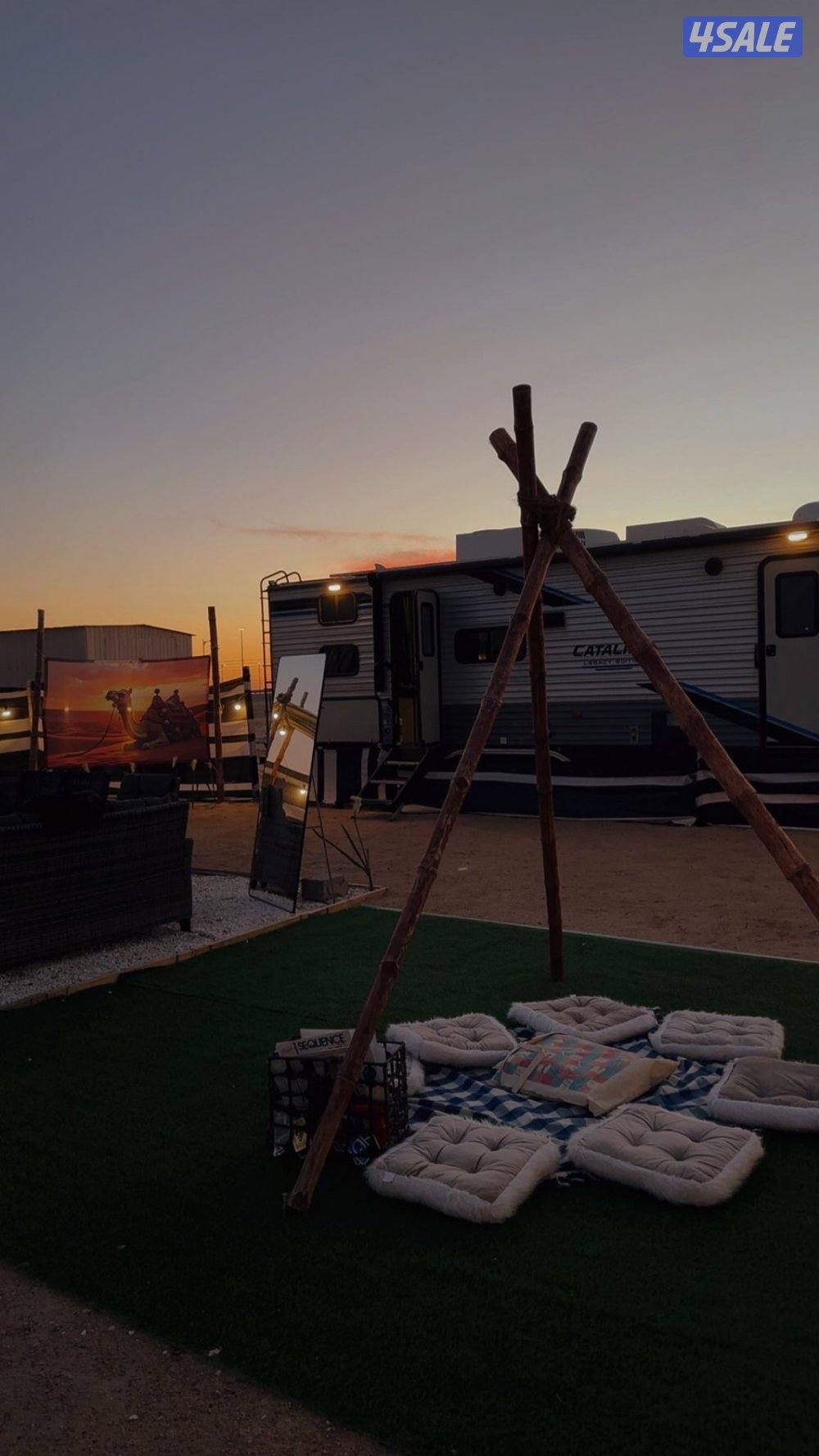 للبيع كشتة كامله مع كرفان0