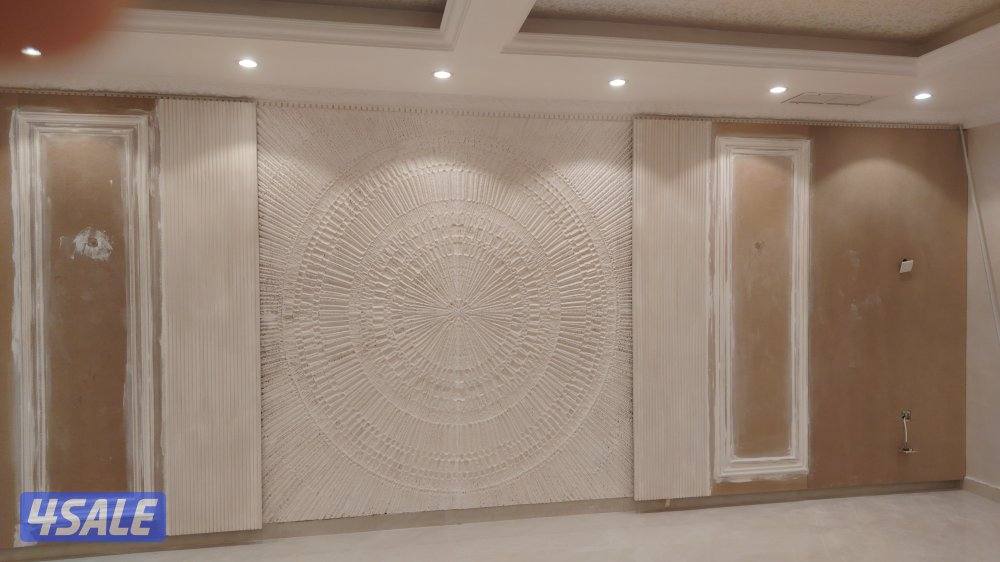 ديكورات داخليه خشب طولت بديل خشب رخام شيابرد جام _وجار خلفيه تلفزيون2