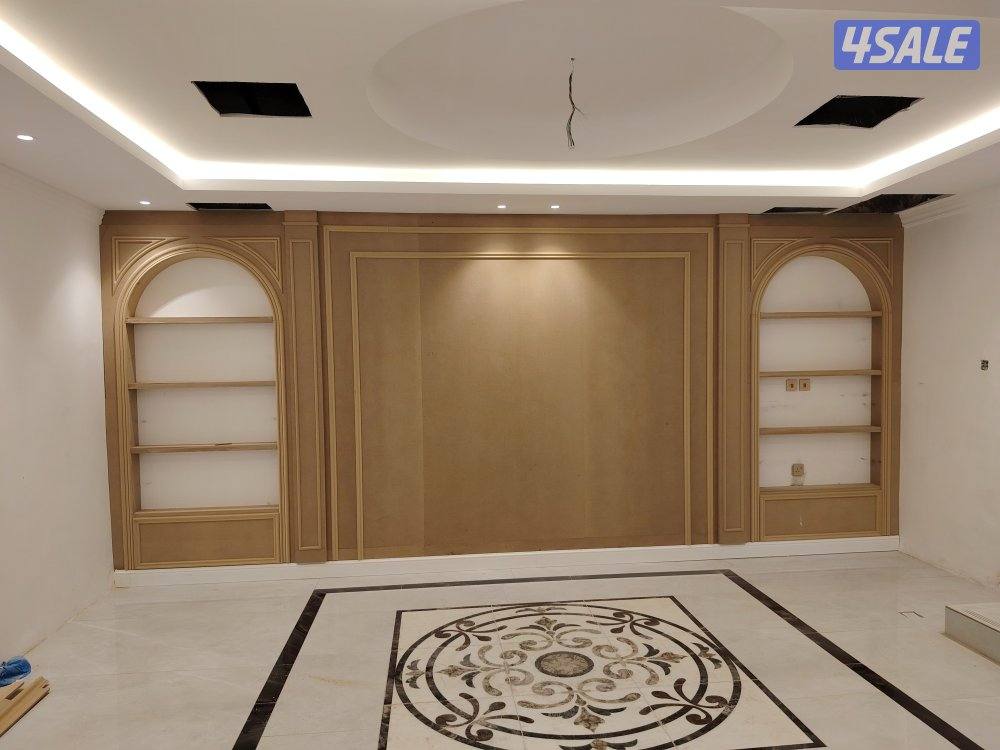 ديكورات داخليه خشب طولت بديل خشب رخام شيابرد جام _وجار خلفيه تلفزيون4