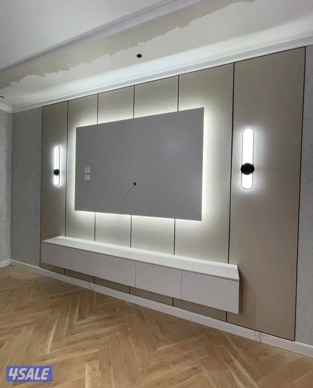 تركيب ديكور جبس بورد بديل خشب وبراخص الاسعار6