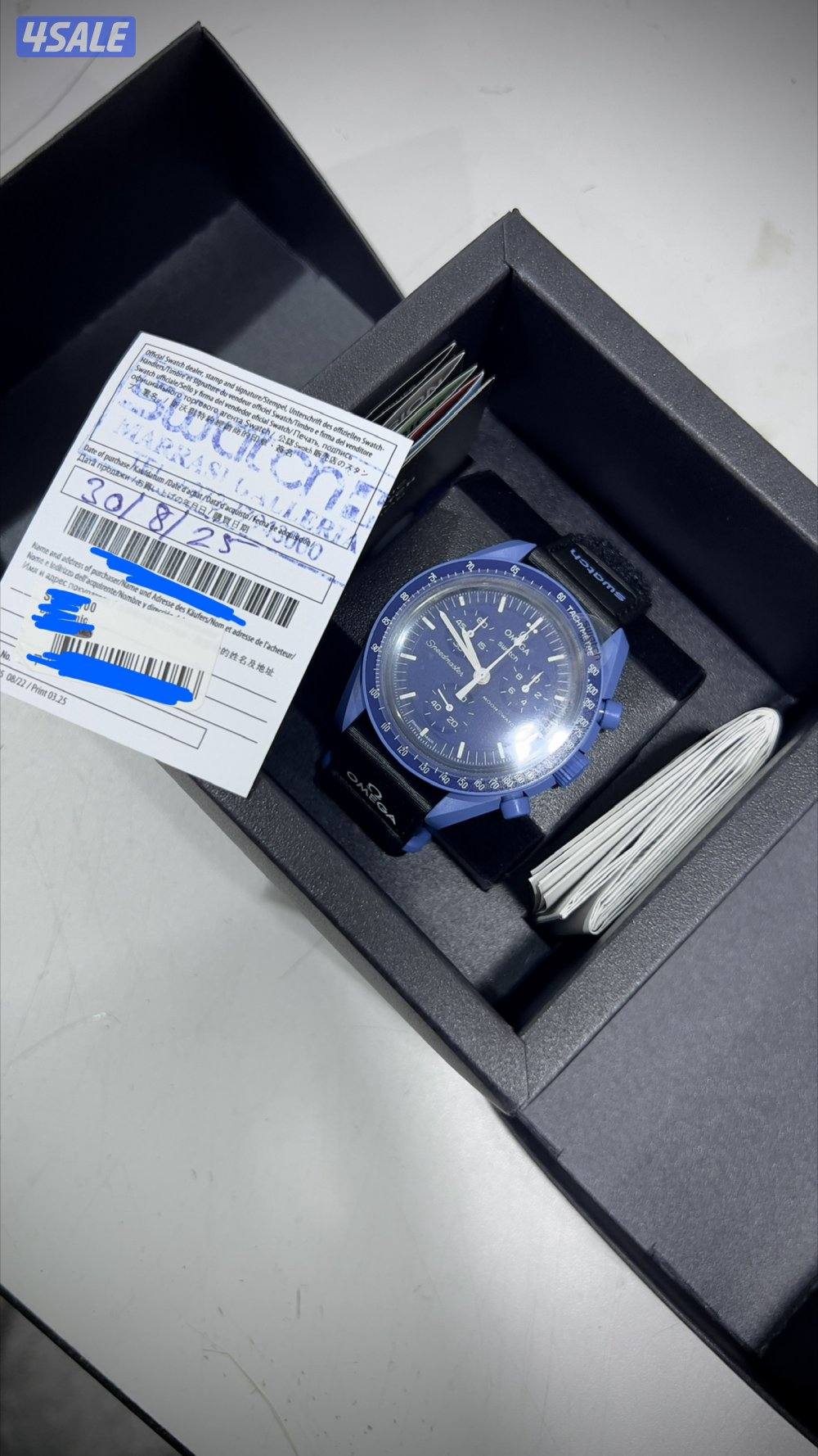 للبيع ساعة سواتش اوميقا الزرقه2