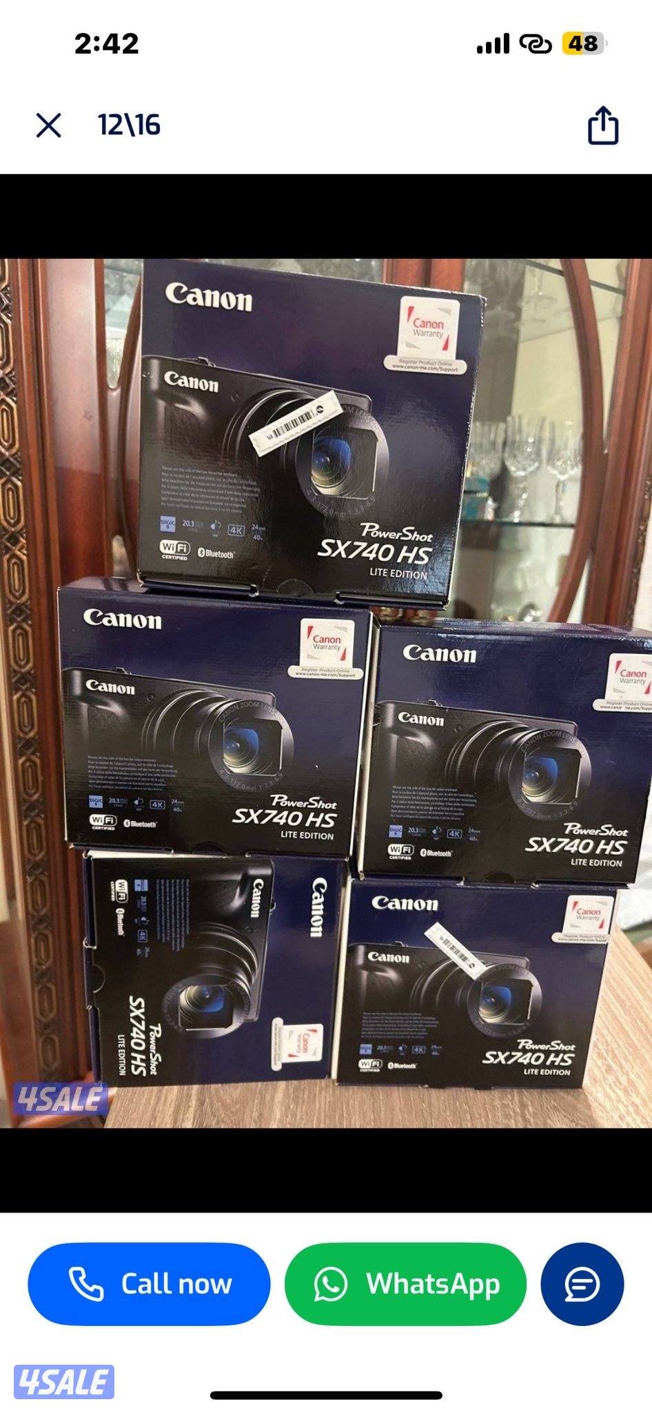 متوفر كاميرا كانون sx740 -g7xll-g7xlll-جديد متوفر ixus185-170جديد0