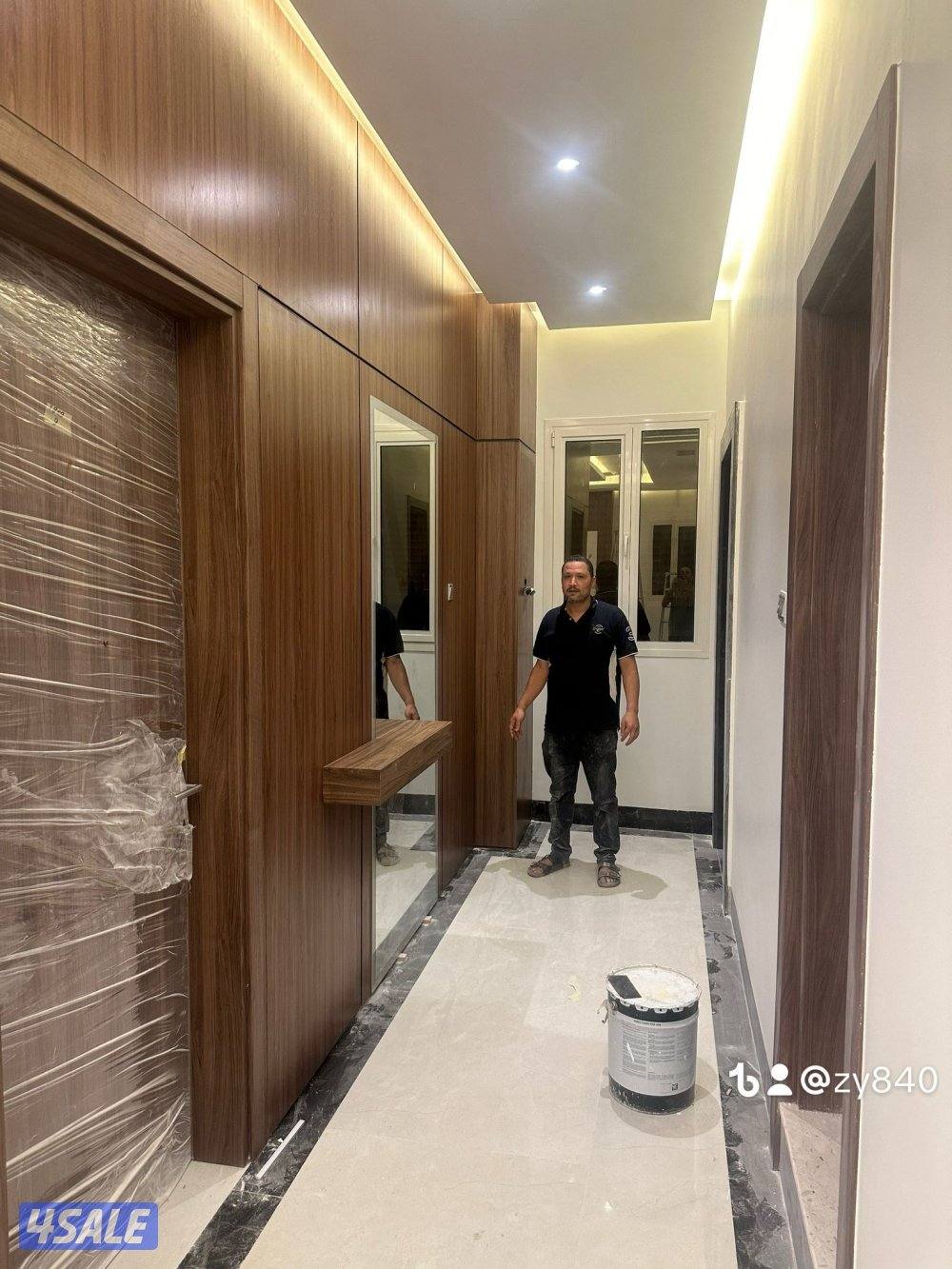 ابونور لعمل جميع الديكورات الخشبية وورق الجدران وبديل الحجر وبديل الرخ6