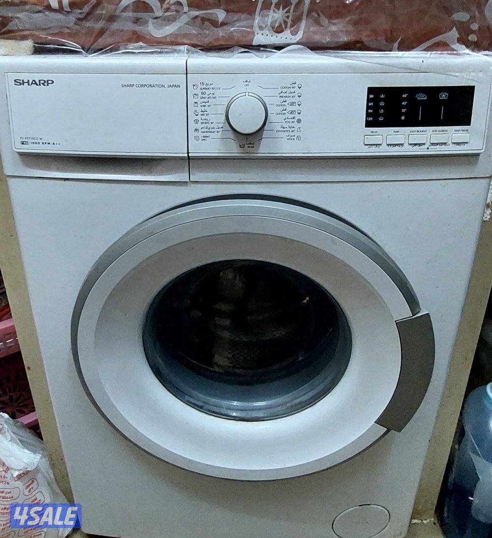غسالة شارب ٧ كيلو بحالة الجديد بورده تحتاج برمجه0