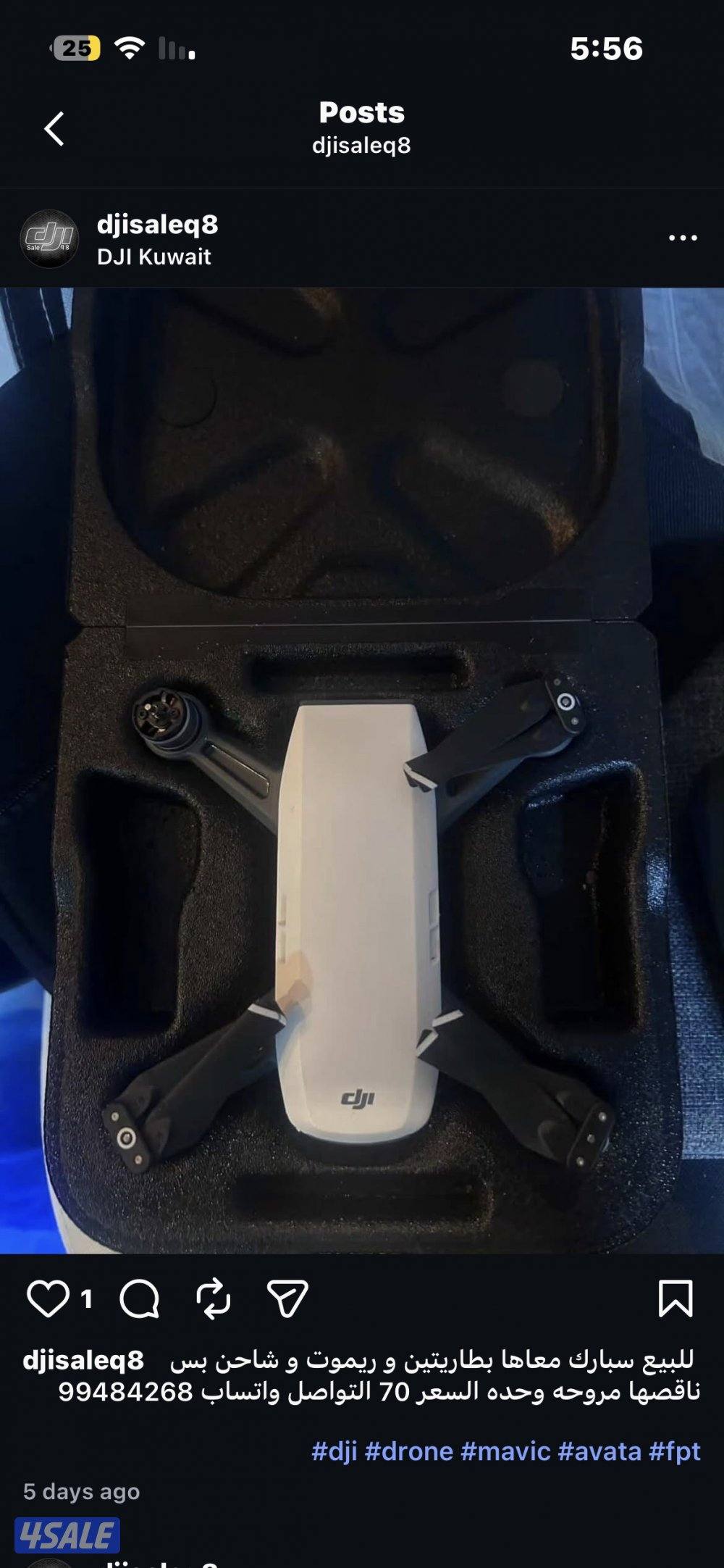 للبيع dji مافيك ميني و سبارك3