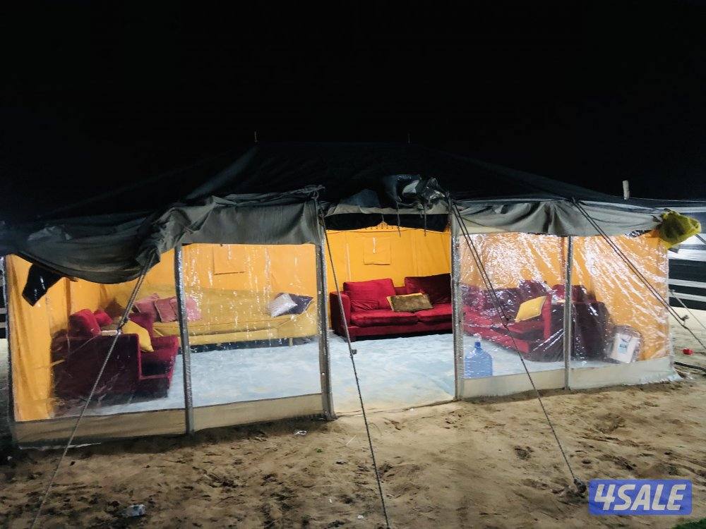 للبيع مستعجل مخيم ‏نظيف و جديد مع الاثاث وماطور روبن حجم 56000