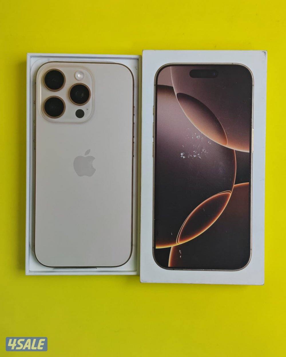 iPhone 16 Pro 512GB Desert – 100% ايفون 16 برو البطارية مستعمل كالجديد0