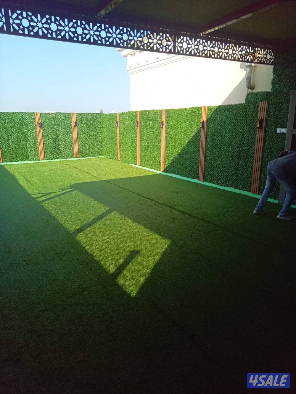 تركيب السياج التركي الأصلي وتركيب الثيل الصناعي وتركيب الدزينات بديل ا10