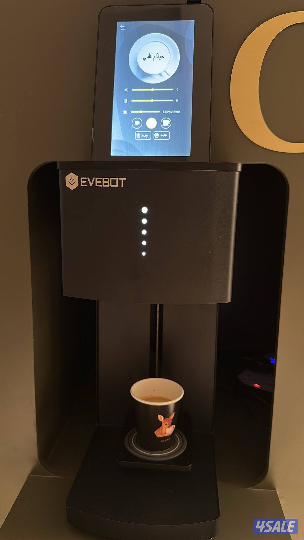 مكينة طباعة على القهوه ذاتيه استعمال نظيف جدااً ،ماصارلها ٣ شهور عندي6