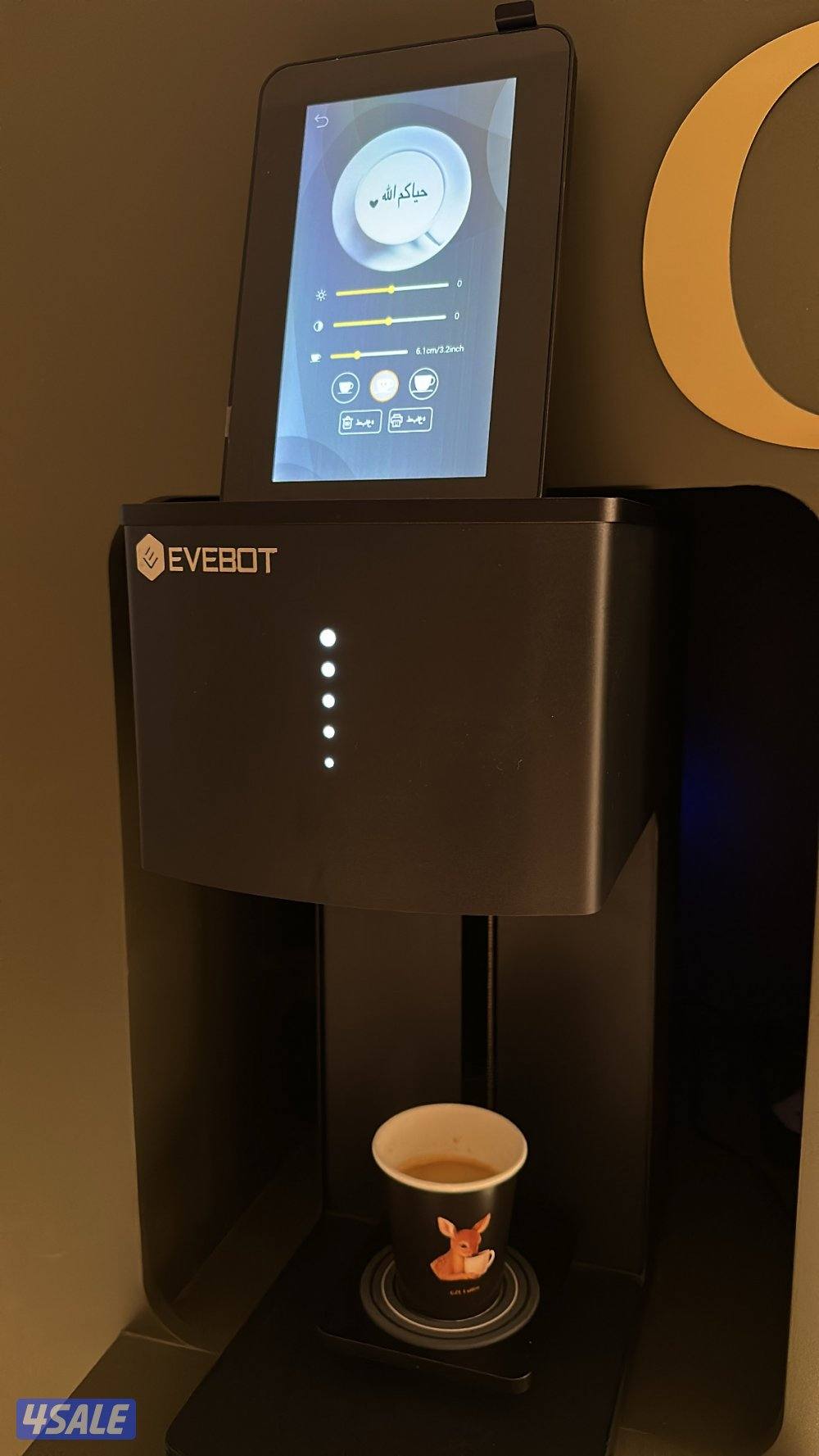 مكينة طباعة على القهوه ذاتيه استعمال نظيف جدااً ،ماصارلها ٣ شهور عندي7