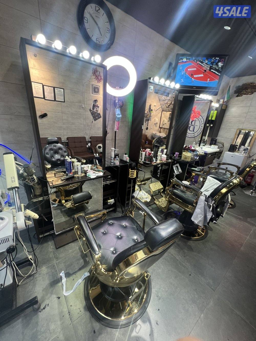 صالون رجالي للبيع بالكامل مع الرخصة والمعدات2