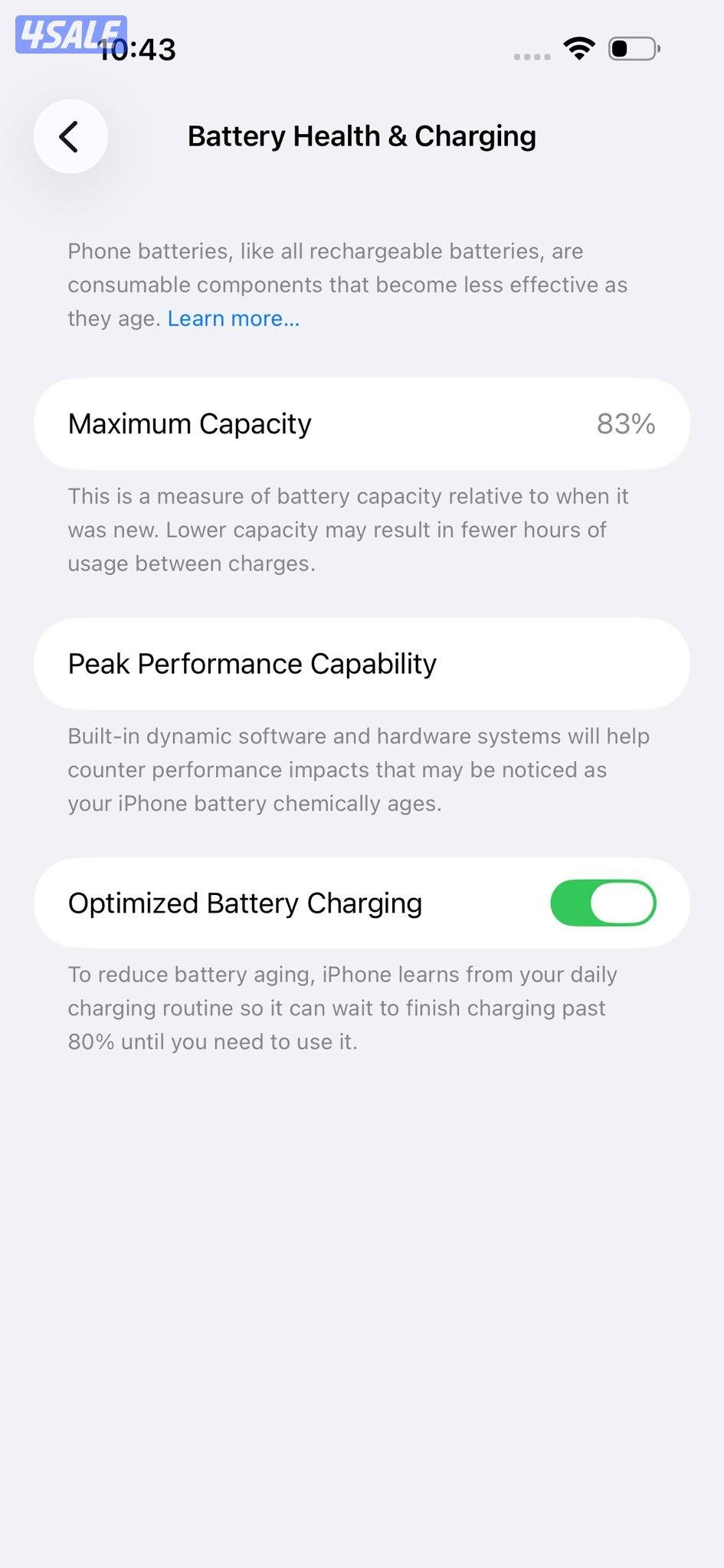 ايفون 14 برو ماكس – 256 جيجا – فضي بطارية 83% مستعمل كالجديد8