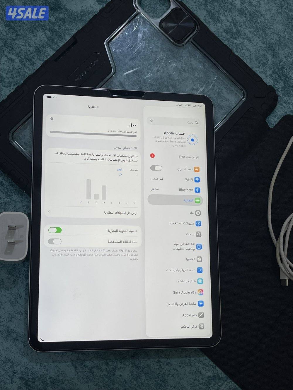 ايباد ابل برو 11 انش 256 قيقا ام تو m2 الجيل الرابع نظيف مو مصلح3