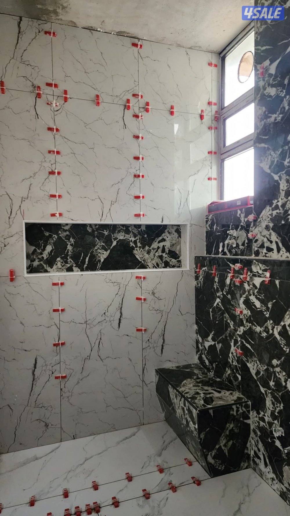 تركيب بلاط السيراميك، الحمامات، المطابخ، أعمال الرخام، الهدم والتركيب2