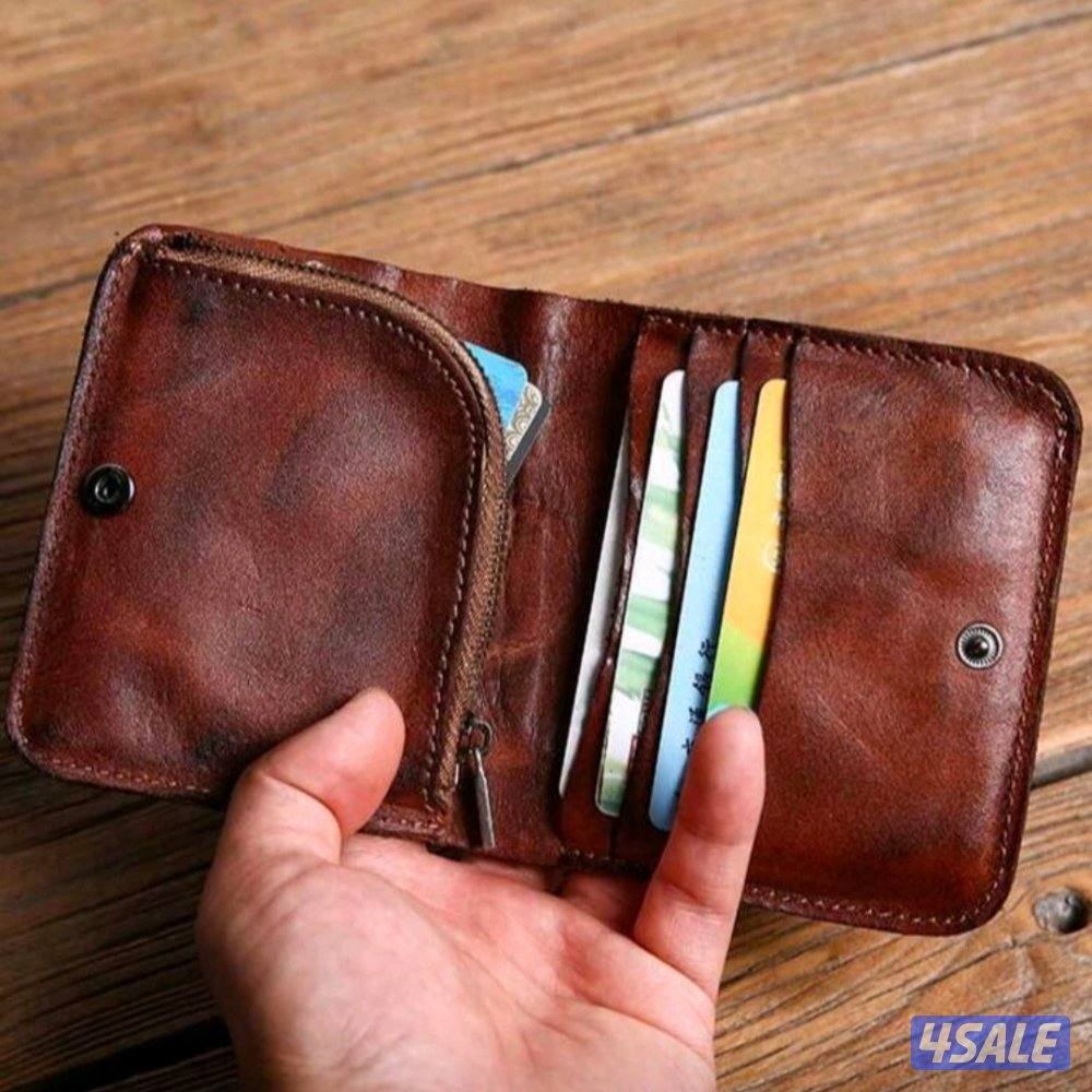 محفظة جلد طبيعي بقري رجالي جديدة تماما للبيع1