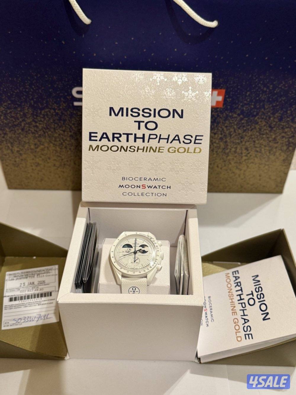Omega X Swatch MISSION TO EARTHPHASE - MOONSHINE GOLD Cold Moon0