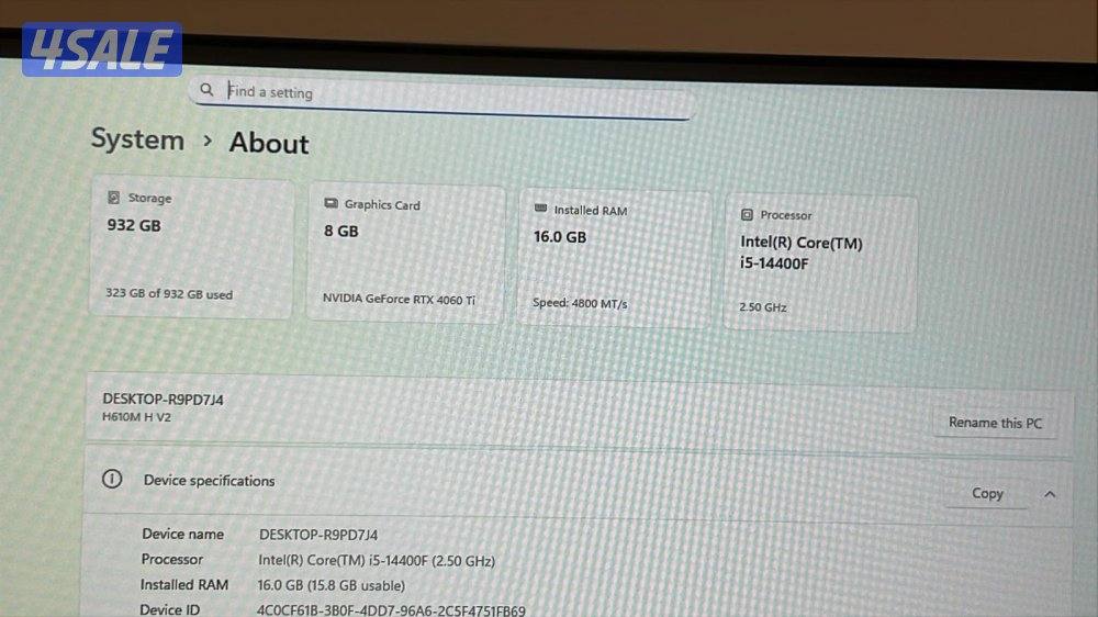 Gaming PC RTX 4060 Ti بحالة ممتازة5