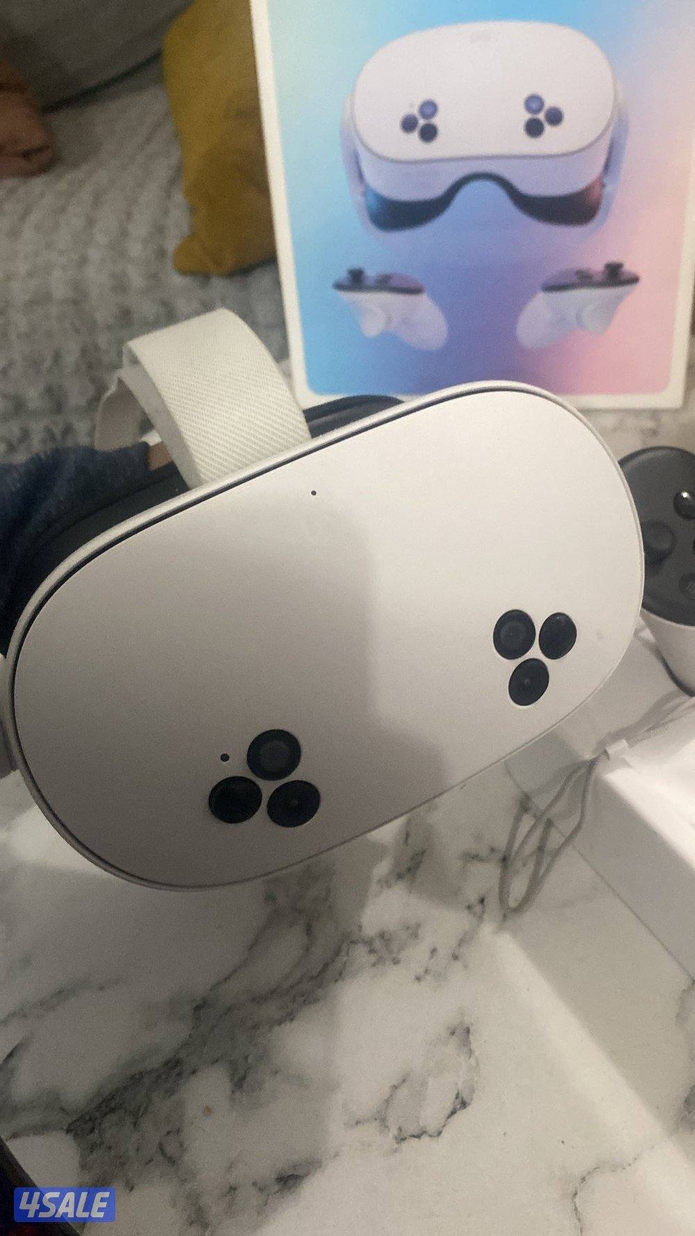 meta quest 3s مع اليدات والكرتون والشحن الاصلي1