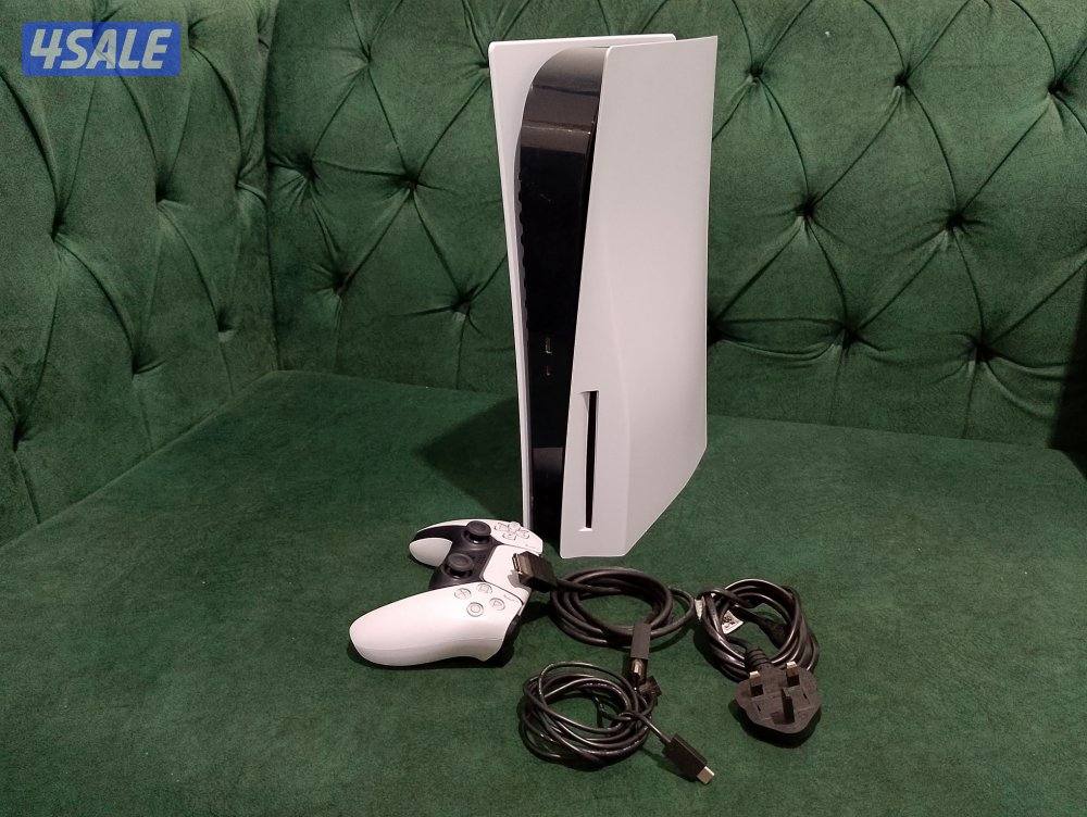 بلايستيشن 5 فات سيدي مع اليدة الأصلية والوايرات0