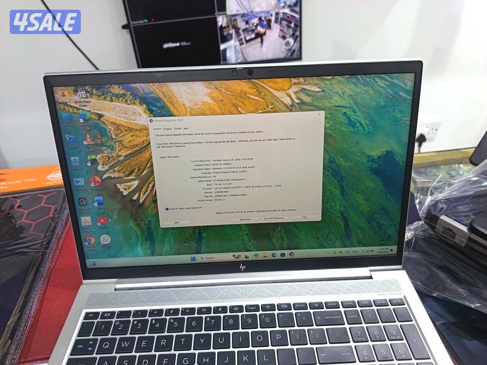 hp elitebook 850 G8 Touch core i7 11 generation Ram 16 Hard ssd تاتش3