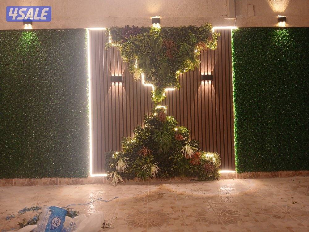 تنسيق حدائق تركيب السور التركي والتيل الطبيعي والصناعي وتركيب البلاط0