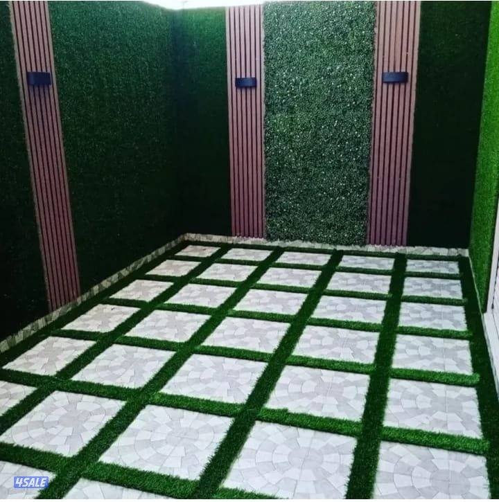 تنسيق حدائق تركيب السور التركي والتيل الطبيعي والصناعي وتركيب البلاط1