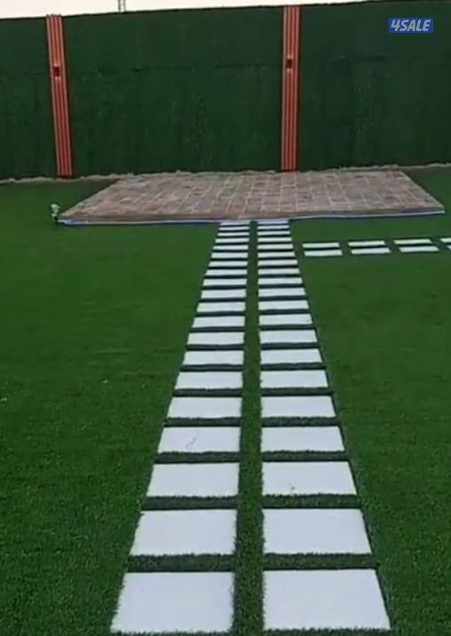 تنسيق حدائق تركيب السور التركي والتيل الطبيعي والصناعي وتركيب البلاط3