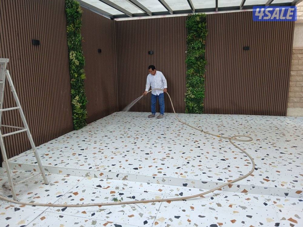 تنسيق حدائق تركيب السور التركي والتيل الطبيعي والصناعي وتركيب البلاط6
