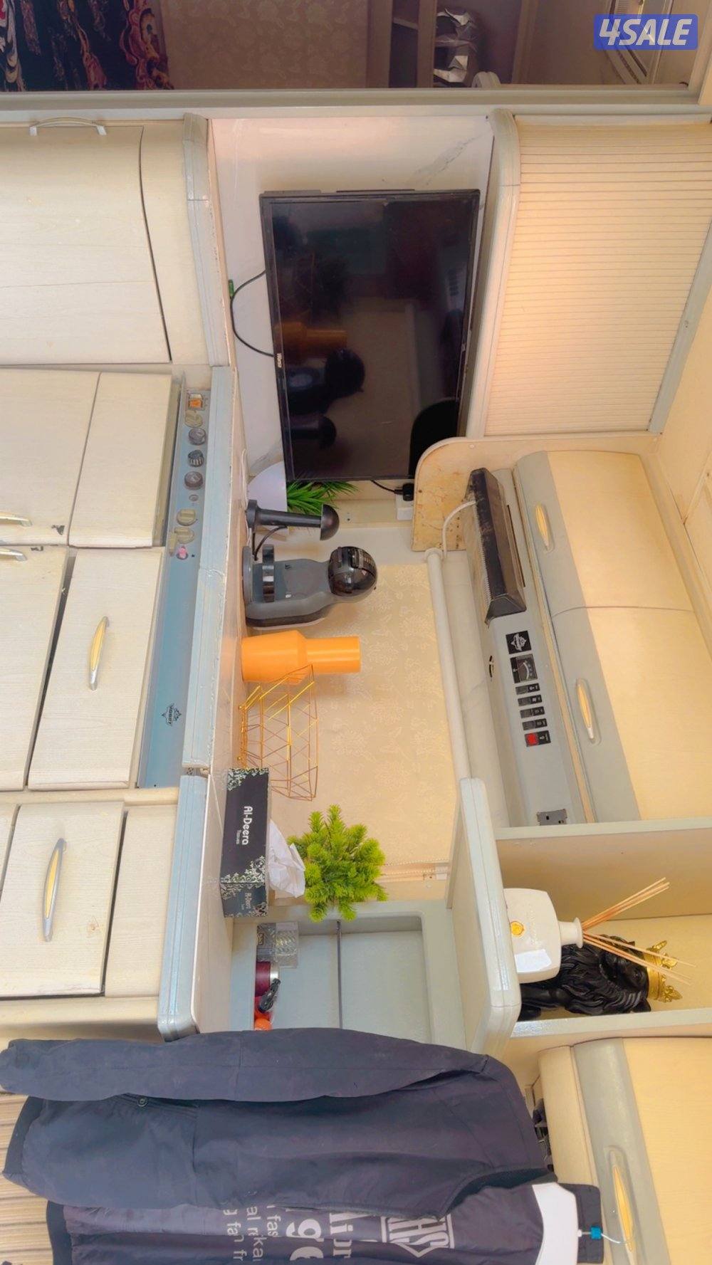 للبيع كرفان هوبي غرفه ماستر وصاله تواير يدد تلفزون تانكي ماء0