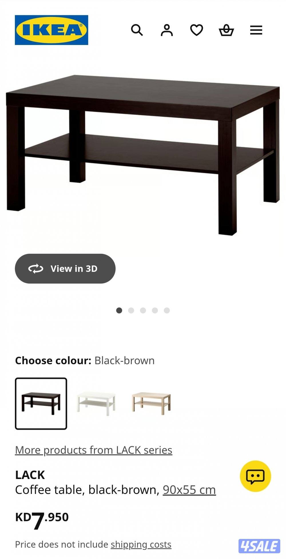 Sofa table from Ikea0