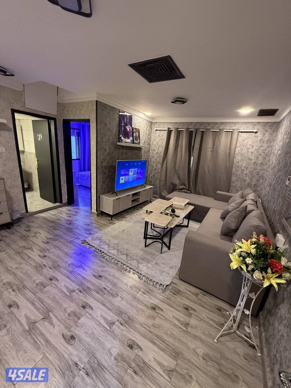 يوجد لدينا شقه خلو الايجار غرفه وصاله ومطبخ وحمام تشطيب سوبر لوكس0