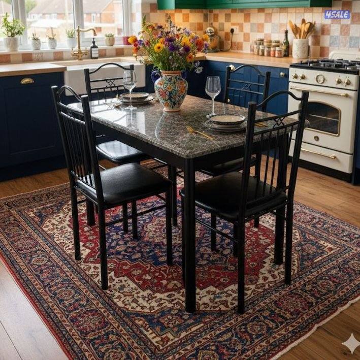 طاولات طعام خشب متوفر حق ست كراسي متوفر حق اربع كراسي جديد فقط9