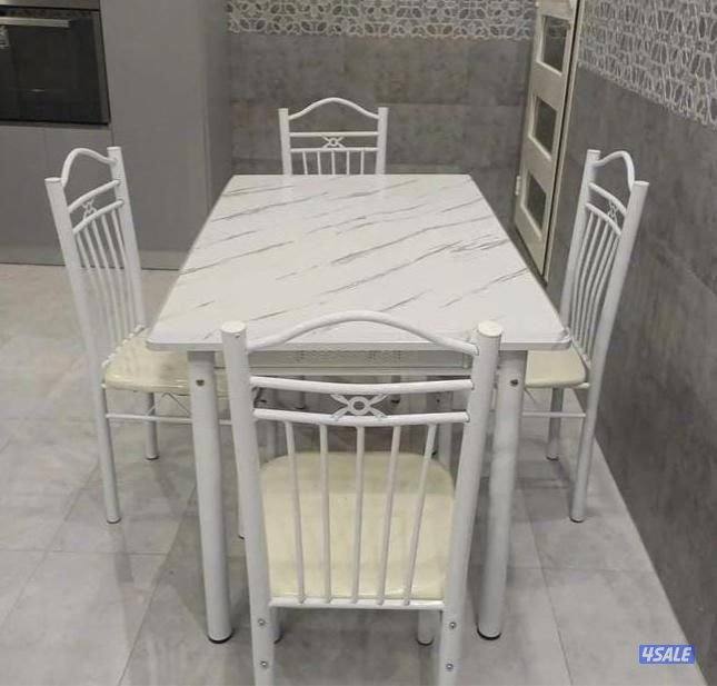 طاولات طعام خشب متوفر حق ست كراسي متوفر حق اربع كراسي جديد فقط13